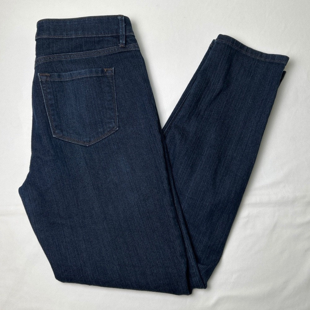 LOFT Womens Mid Rise Modern Skinny Dark Wash Denim Jeans Size 8 Blue Stretch